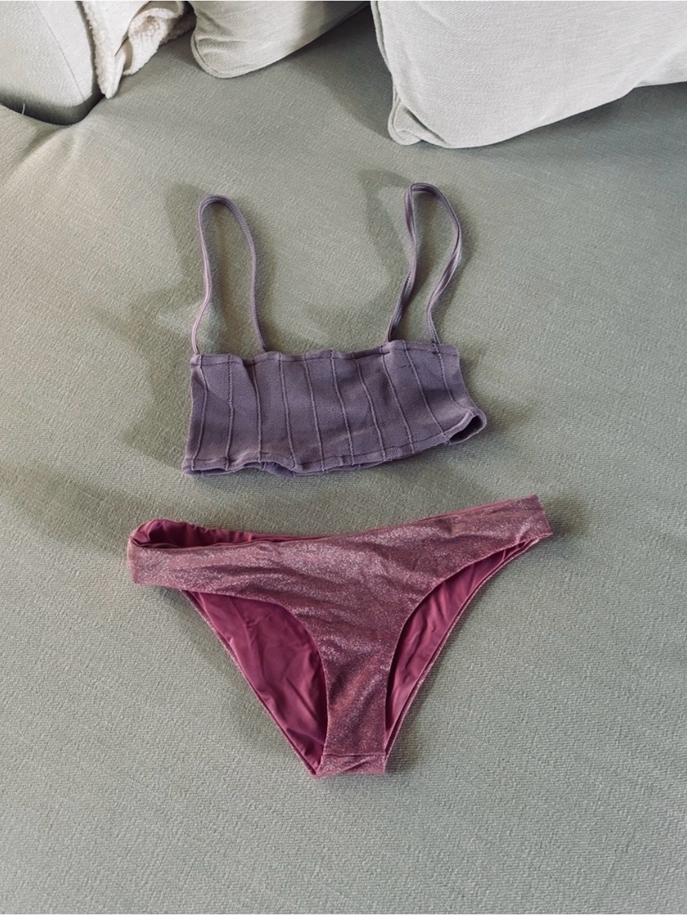 Hunza G bikini Top and L Space Bikini Bottom BUNDLE